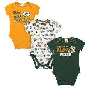 Green Bay Packers  Creeper Set 3-Piece